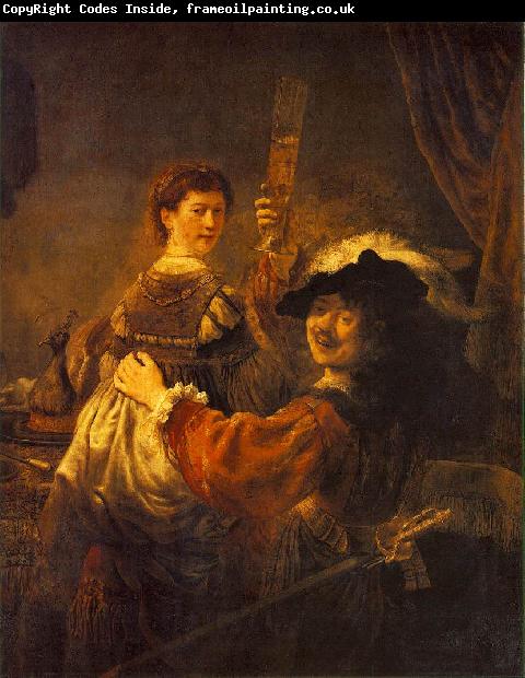 REMBRANDT Harmenszoon van Rijn Rembrandt and Saskia in the Scene of the Prodigal Son in the Tavern dh
